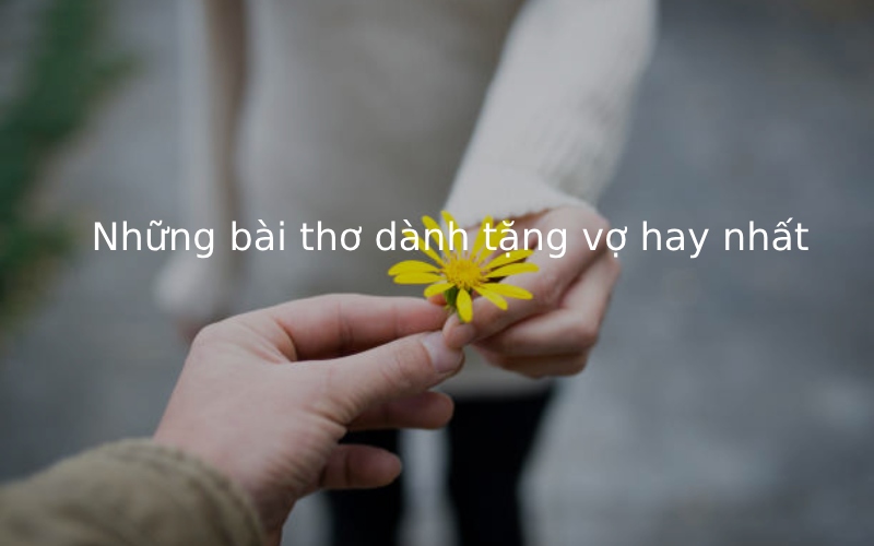 Những bài thơ dành tặng vợ hay nhất