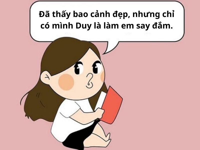 Cap thả thính crush tên Duy hay