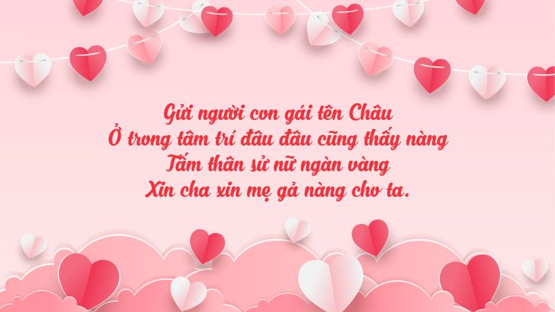 thả thính theo tên châu